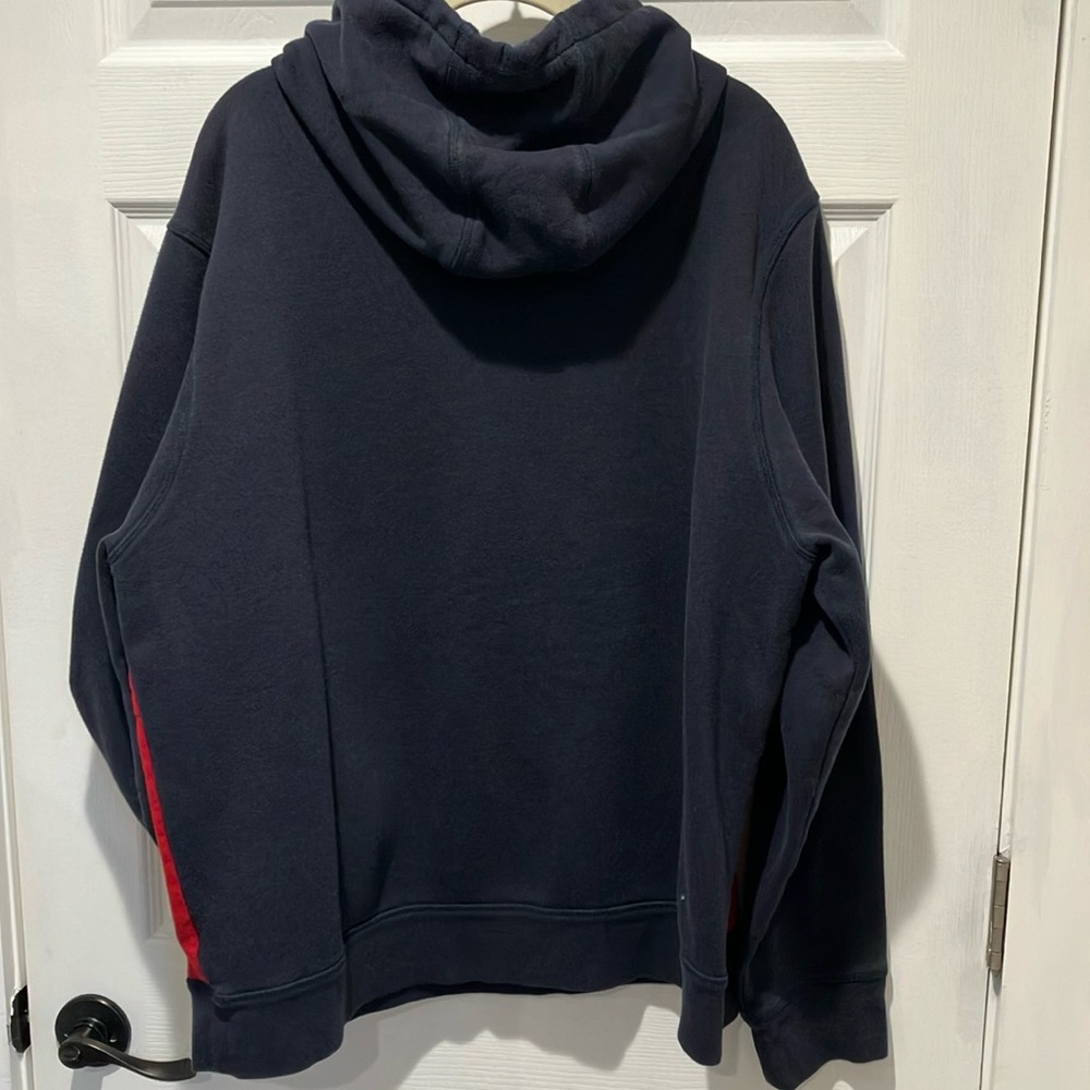 Amazon Essentials Blue, Red and White Colorblock Hoodie - Picture 3 of 5